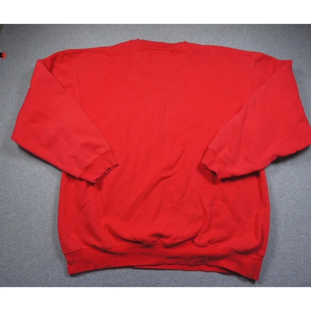 Vintage Guess Sweatshirt Mens XL Red Crewneck Pullover USA Flag 90s Y2K Adult